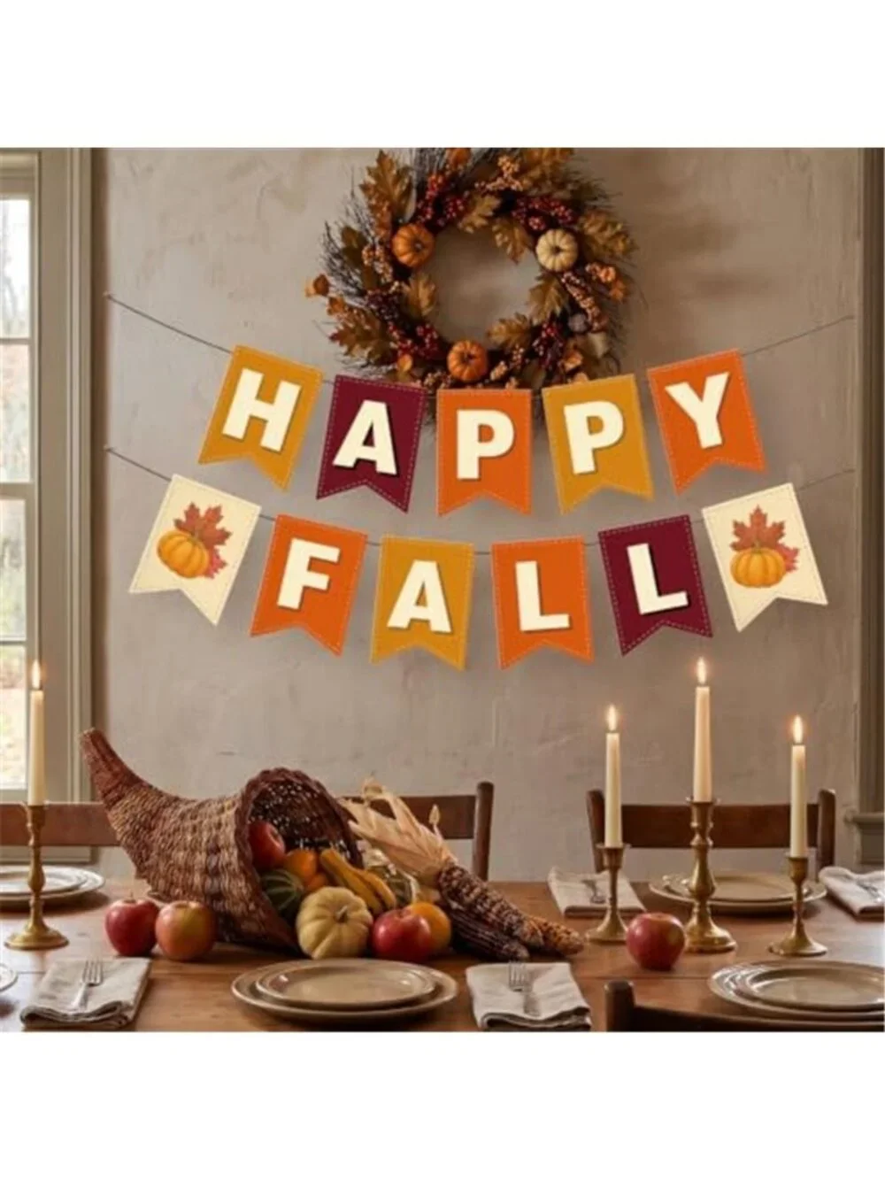 Happy Fall Banner Fall Decorations for Home Indoor Outdoor